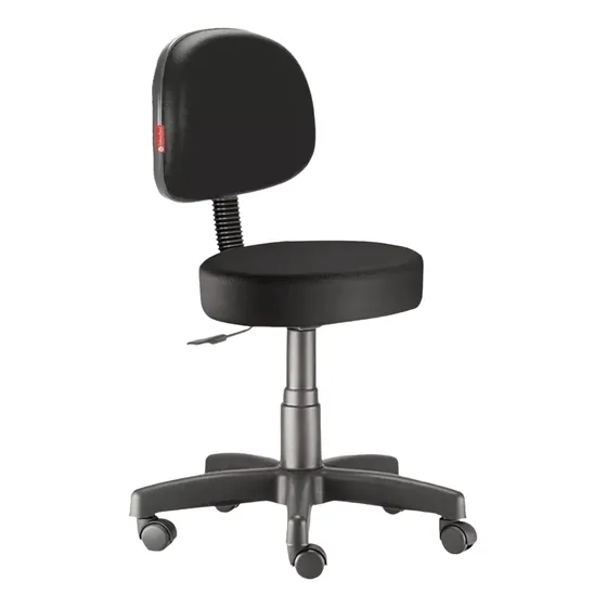 Cadeira de escritório Concorrencia moveis Nice ergonômica preta com estofado de couro sintético