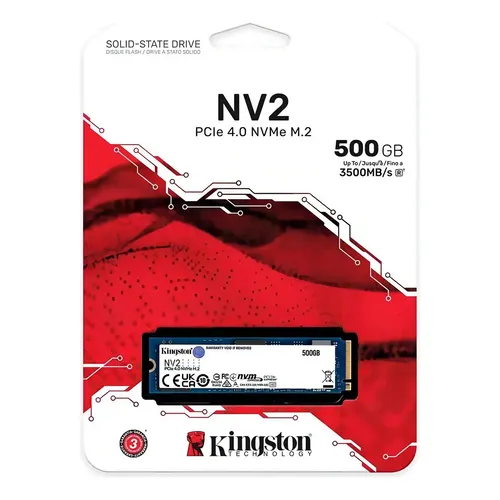 SSD interno Kingston NV1 SNVS/500G 500GB preto | Parcelamento sem