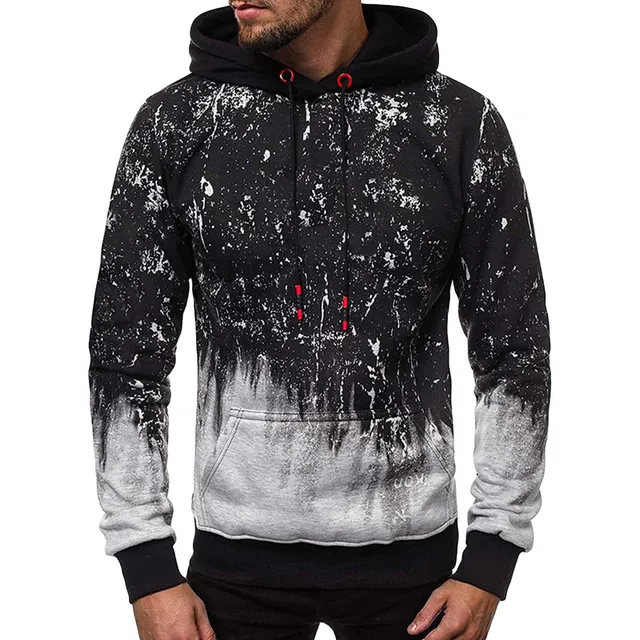 Sudadera Capucha Manga Larga Para Hombre Estampado Ajuste L