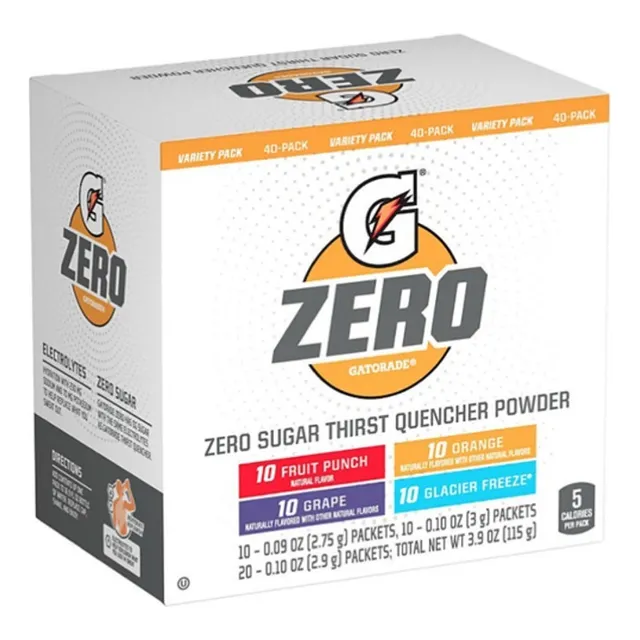 Gatorade Zero En Polvo Variado (sin Azúcar), Pack 4 Sabores