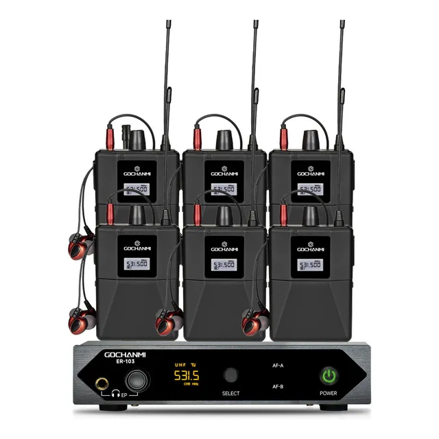 Sistema Monitoreo Gc Er103 In Ear 1 Canalcon 6 Receptores