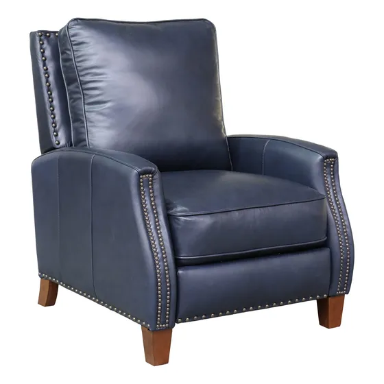 Silla Reclinable Shoreham Azul Cuero