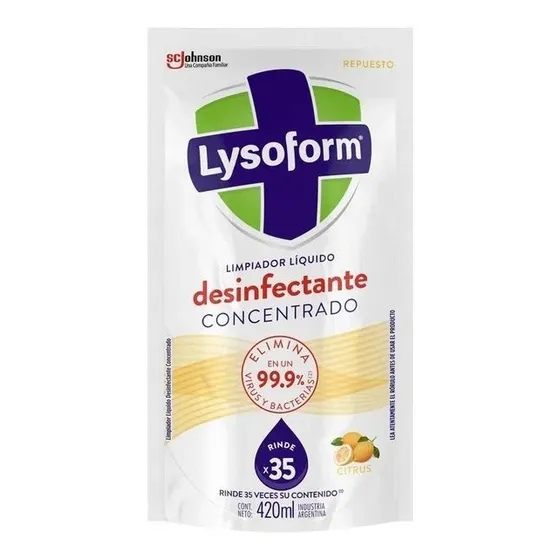 Limpiador Líquido Fragancias Repuesto Lysoform 420ml