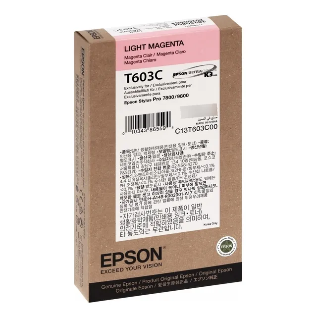 Cartucho Tinta Epson T603c Light Magenta 220ml Original
