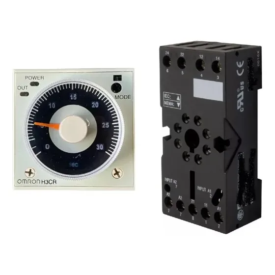 H3cr-a8 + Base Temporizador/timer 8 Pines Analogo