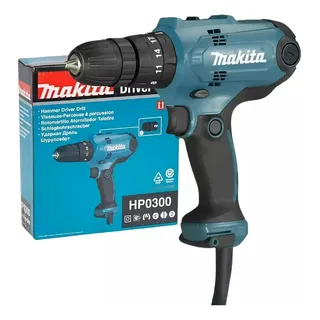 Parafusadeira Furadeira De Impacto 320 Watts Hp0300 Makita Cor Azul 127v