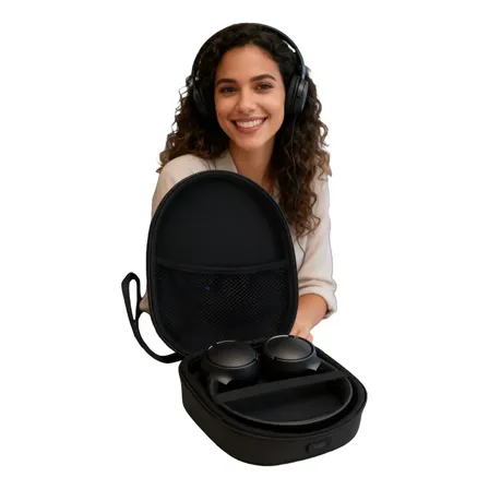 Funda De Audífonos Diadema Inalambricos AirPods Max Jbl Qcy Negro