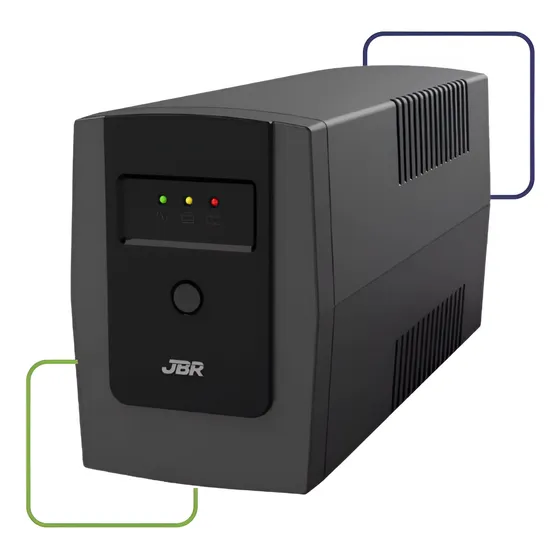 Nobreak Jbr 600va 120v P /pc, Game, Tv, Net, Cftv Preto