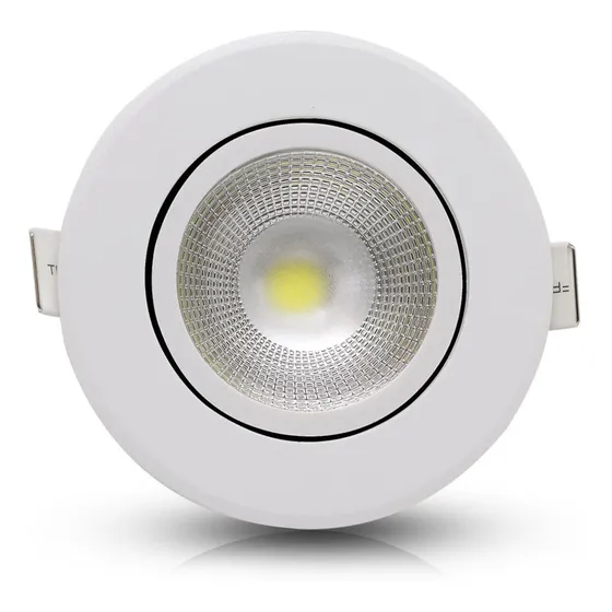 Luminaria Led Spot Embutir 5w Redondo Branco Quente 110V/220V (Bivolt)