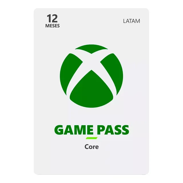 Tarjeta Game Pass Core / Xbox Live Gold 12 Meses