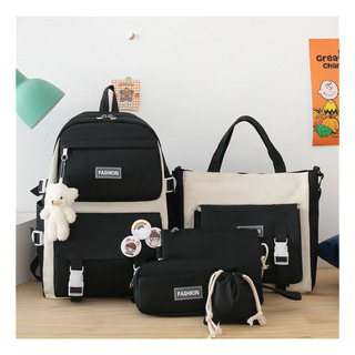 Set De 4 Mochilas Bolsas Escolares Estudiante Lapicera Moda Set De 4 Mochilas Bolsas Escolares Estudiante Lapicera Moda