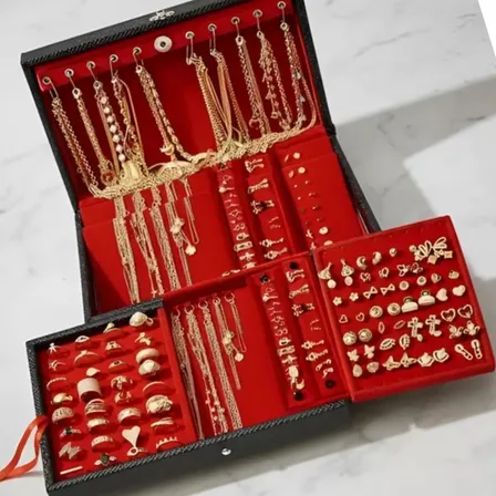 Semi Joias Kit 100 Peças Folheadas Atacado Revenda Promoção Dourado E Prateado
