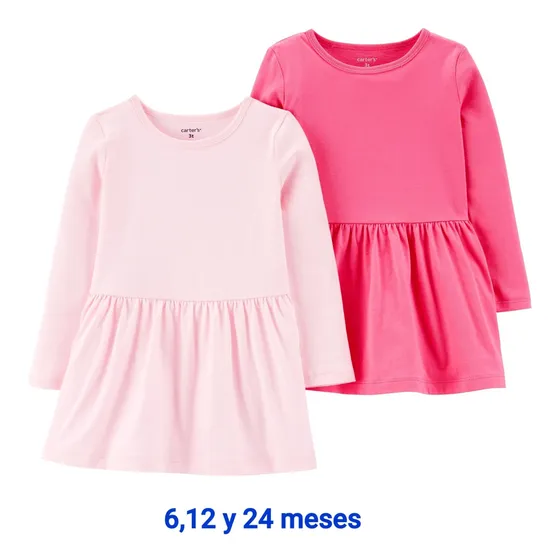 Vestidos Carter's Set De 2 Piezas, Nuevos
