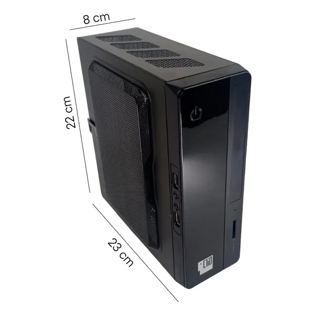 Gabinete Clio Ultra Mini ITX S101B 2 USB Negro