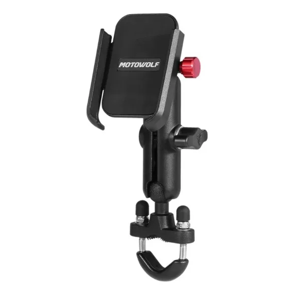 Soporte Porta Celular De Aluminio Para Motos Motowolf