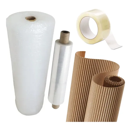 Kit Mudanza Plastico Aireado+ Film Stretch+corrugado+ Cintas
