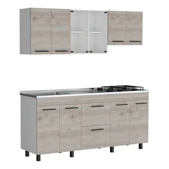 Cocina 180 Ankara Mzn Izq Rta Color Ceniza