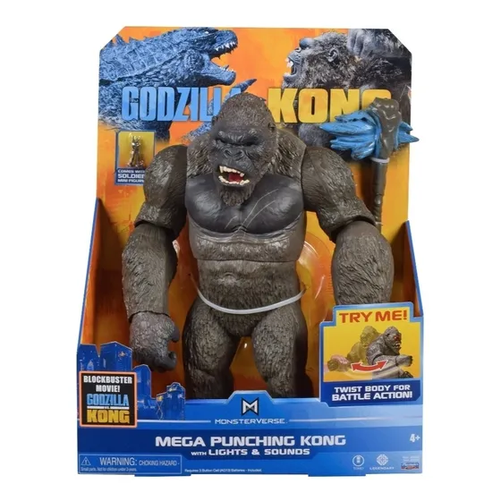 Muñeco Mega Punching Kong 33 Cm Luces Y Sonidos Vs Godzilla