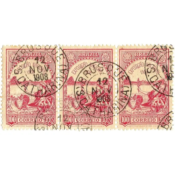 Terno Selo 7 Exposição Nacional 1908 Com Carimbo De Brusque