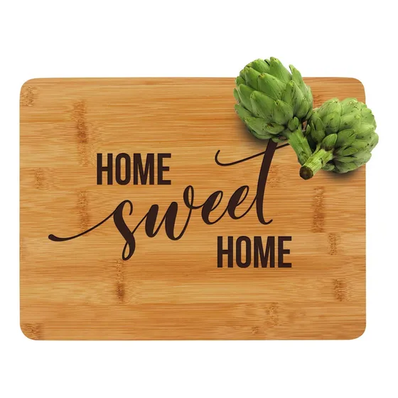 Tabla Cortar Bambu Grabada Home Sweet Perfecto Para Casa