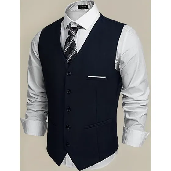 Coofandy Chaleco Para Traje O Esmoquin Con 5 Botones Para Ho