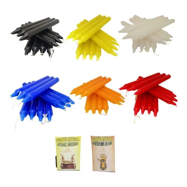 Velas Pack 60 Und Mas 2 Polvos Rituales