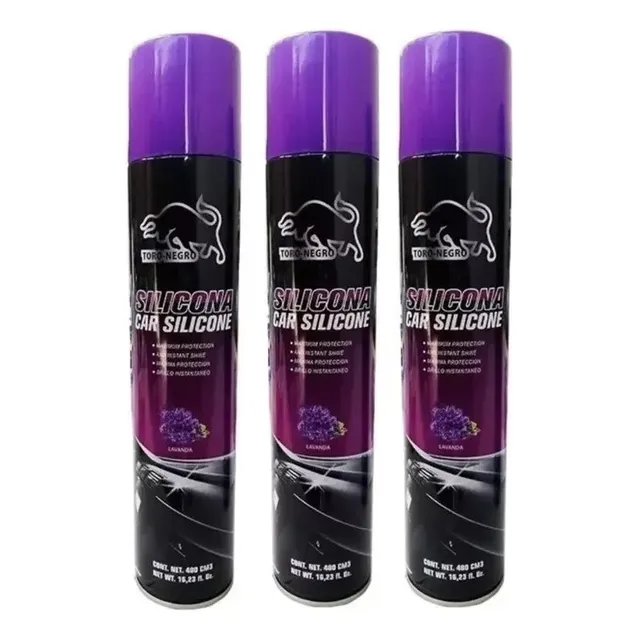 3 Unidades Silicona Para Autos Limpieza Brillo Protección
