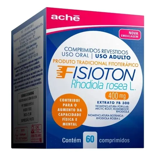 Fisioton 400mg, Caixa Com 60 Comprimidos Revestidos Sem Sabor