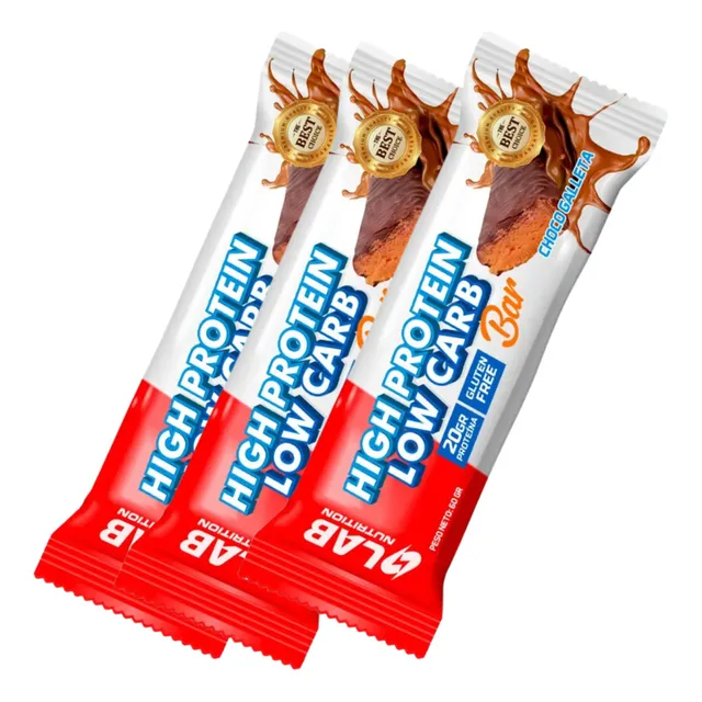 3 und High Protein Low Carb Sabor Choco Galleta