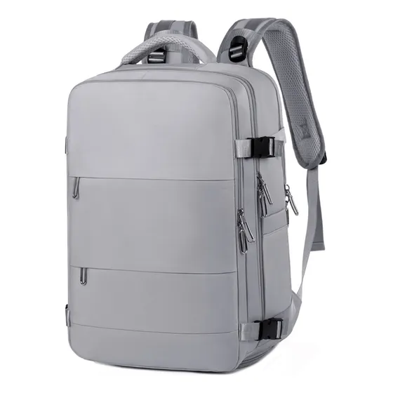 Mochila Multifuncional Equipaje De Mano Porta Notebook Color Gris Oscuro