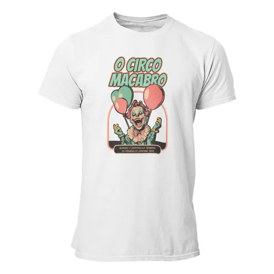 Camiseta Camisa Estampada Palhaço Halloween O Circo Macabro