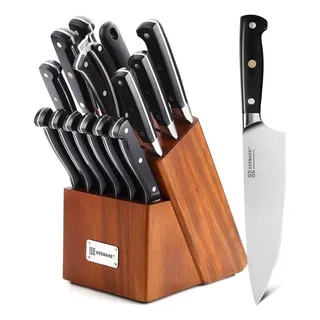 Conjunto De Facas De Cozinha Keemake De 15 Peças Com Bloco, Conjunto De Facas De Cozinha Keemake De 15 Peças Com Bloco,