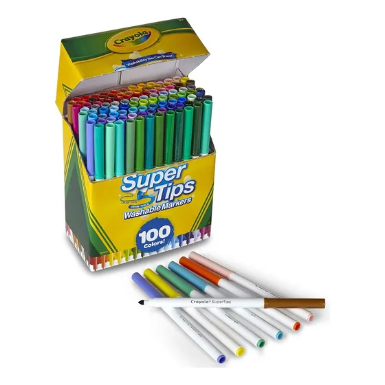 Lápices Crayola Súper Tips 100 Colores