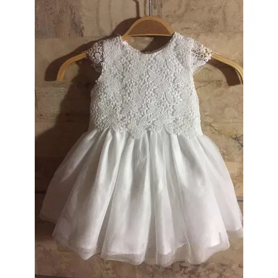 Vestido De Niña Blanco Vestido De Fiesta De Bebe Nuevo