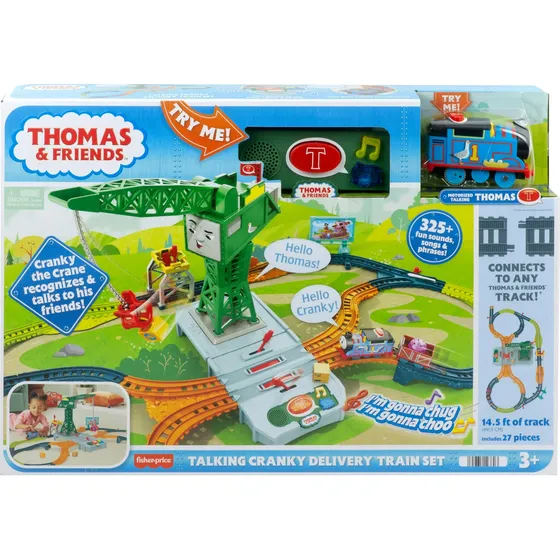 Pista Thomas & Friends Talking Cranky Delivery Tren Y Grua