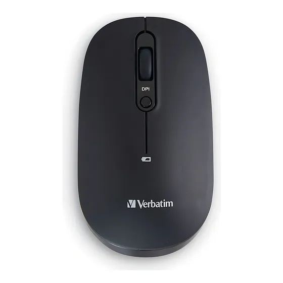 Mouse Verbatim 70750 Wireless Recargable Multidispositivo Color Negro