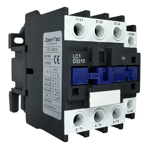 Contator Tripolar 3na +1na +1nf 24vca 32a Cnu32 - Metaltex