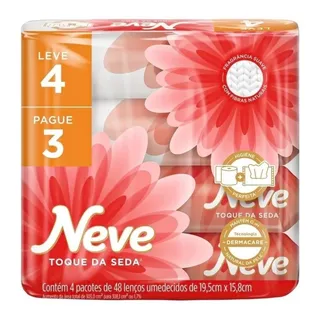 Toalhas Umedecidas Neve Toque Da Seda - 4 Pacotes Toalhas Umedecidas Neve Toque Da Seda - 4 Pacotes