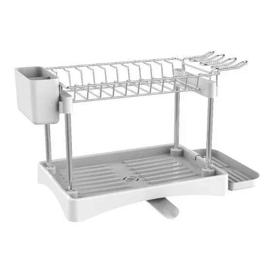 Escurridor De Platos De Dos Niveles Marca Bari 