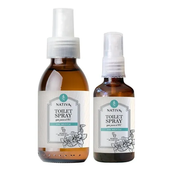 2 Poop Spray Aromatizante Menta Elimina Olor Wc Antes De Ir