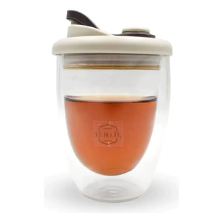 Vaso Tea For Me Eurote 350ml (12oz) Doble Fondo Con Tapa Vaso Tea For Me Eurote 350ml (12oz) Doble Fondo Con Tapa