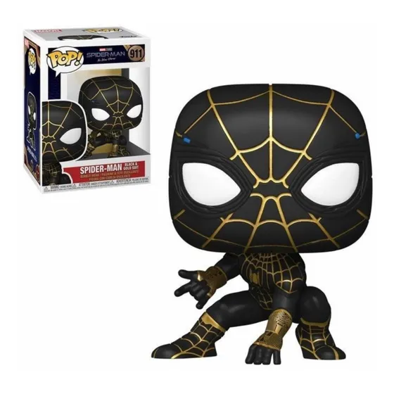 Spiderman Traje Negro Dorado No Way Home Funko Pop Original