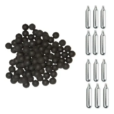 50 Balines Caucho .43 + 12 Co2 12 Grs Umarex Traumatica