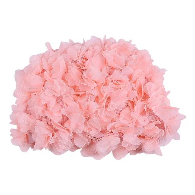Gorro Natacion Flor Para Mujer Niña Baño Pelo Largo Corto