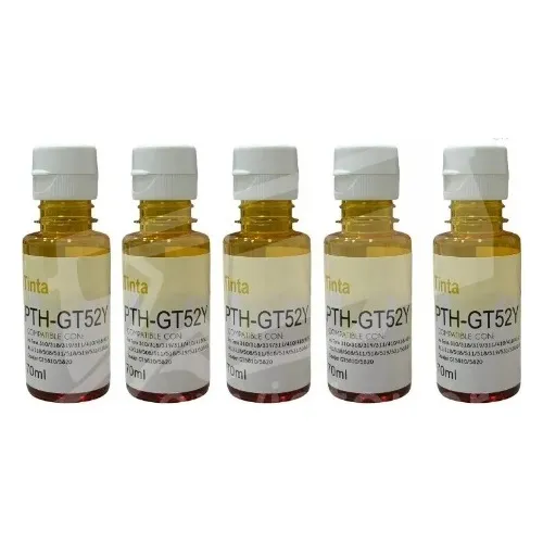 Kit 5 Tintas Compatible Con Gt52 Amarillo 115 410 415