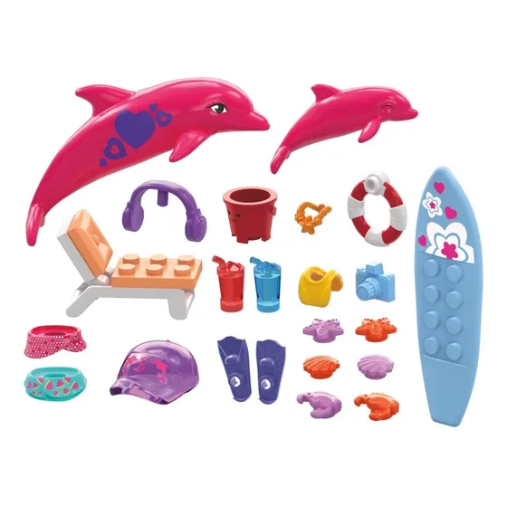 Mega Construx Barbie Color Reveal Exploración Con Delfines
