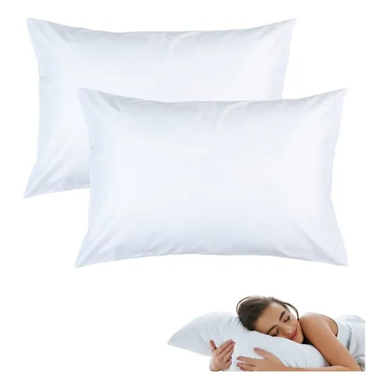 Almohadas De Algodon Siliconadas Antialergicas Pack De 2