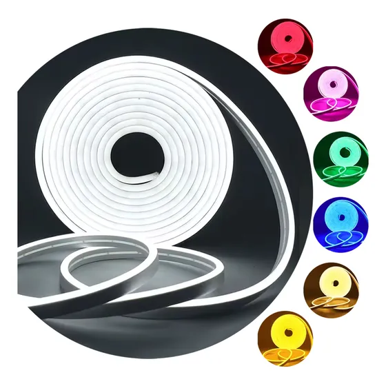 Kit Manguera Luz Neon 5 Mts + Fuente + Ficha 12v Exterior