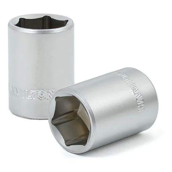 Tubo Hex Bocallaves Corto 8mm Enc 1/4 Hamilton Bhm8-14 Color Gris