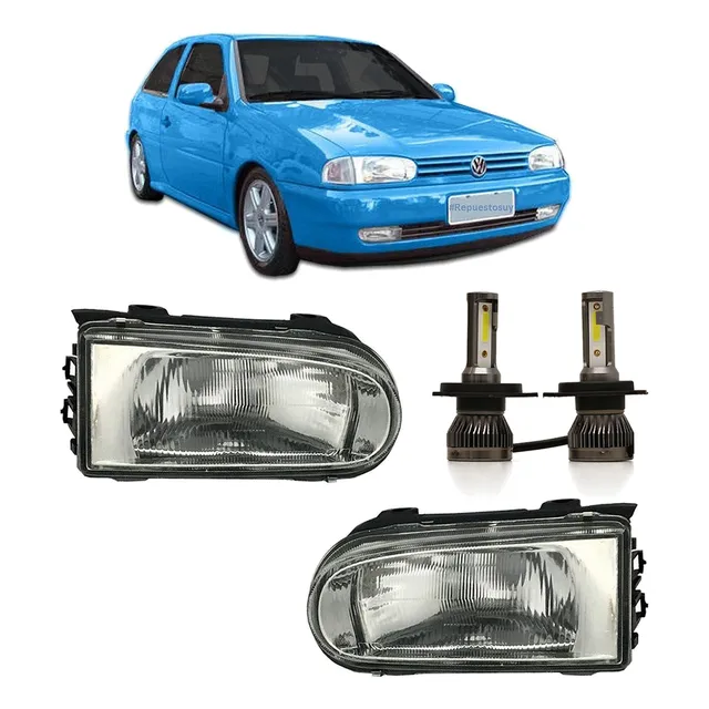 Kit 2 Semiopticas + 2 Led Vw Gol G2 Saveiro Parati 1995 1999
